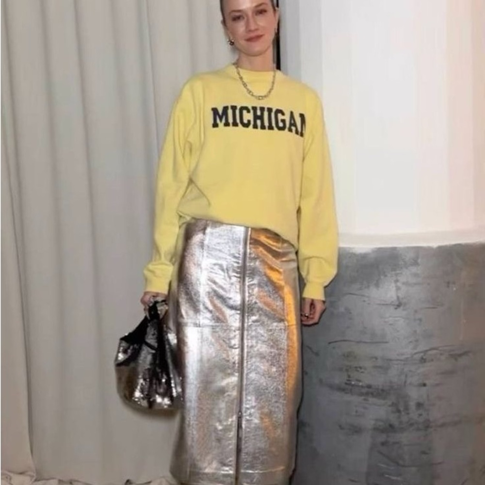 Stussy Metallic Silver A-Line Skirt - Picture 8 of 9